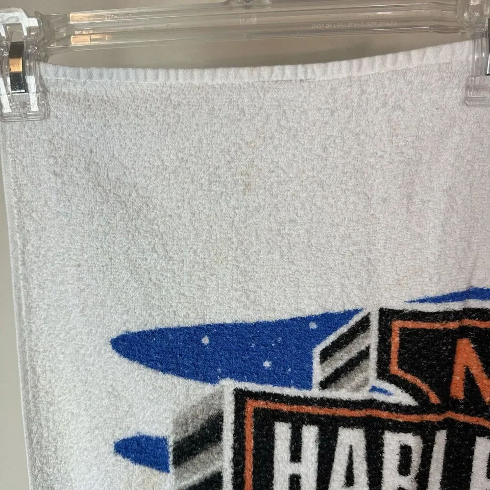 Vintage Harley Davidson Motorcycles Cotton Terrycloth Beach Towel
